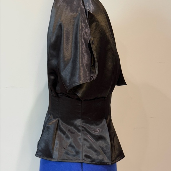 Commense Black Satin Blouse - Picture 5 of 9